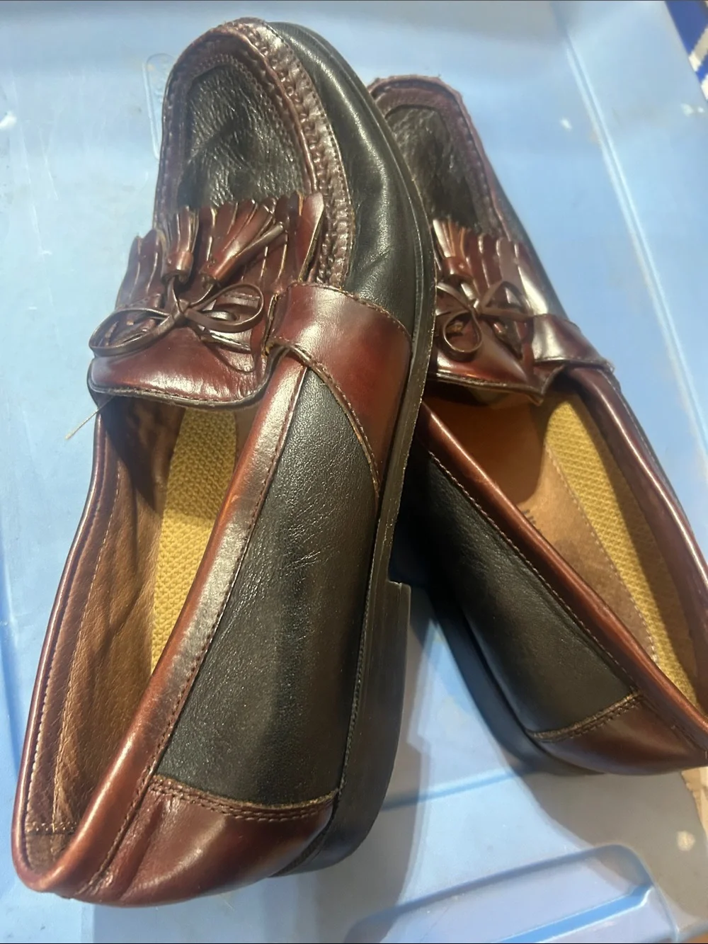 Johnston & Murphy Men’s Brown Leather Tassel Loafers Size 13